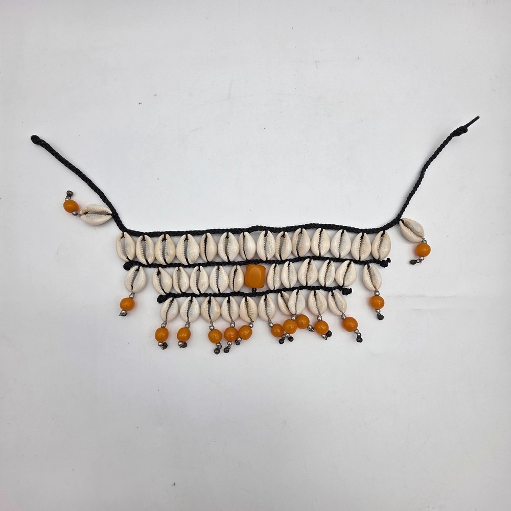 Free People Necklace Bohemian Beach Summer Cowrie Shell Choker Moons & Junes